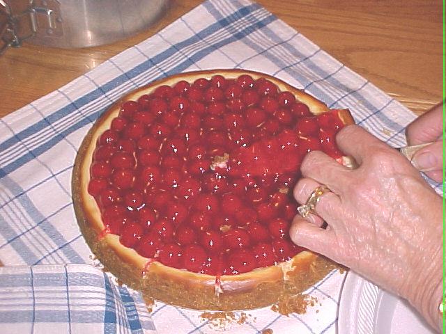 My home made cherry cheesecake